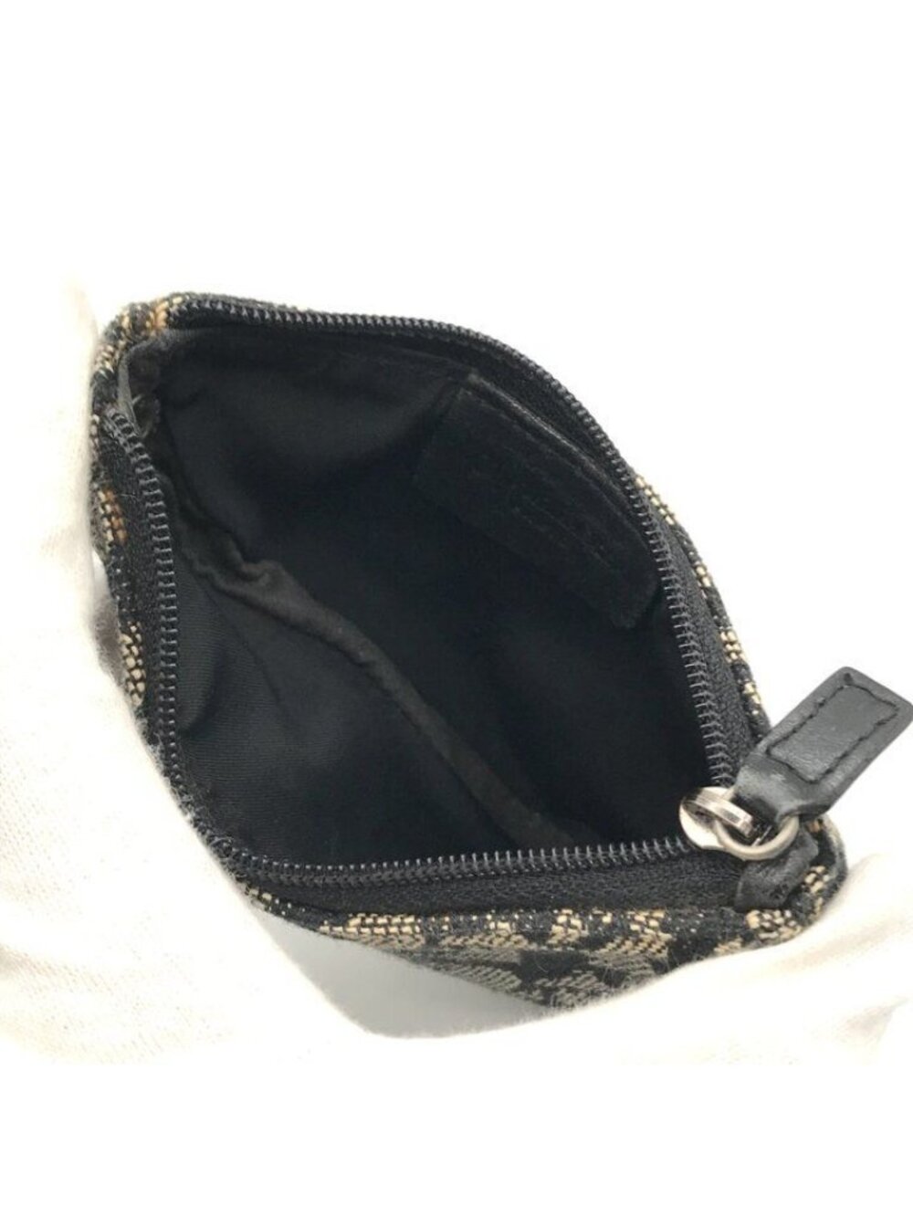 Dior Trotter Saddle Canvas Pouch Coin Case Purse Black - Picture 7 of 10